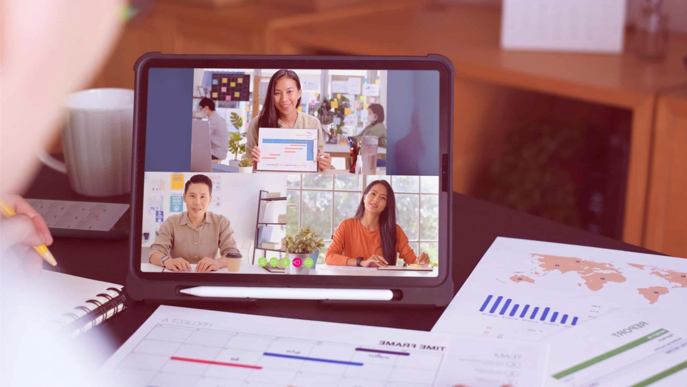 Business communication workflow planning session